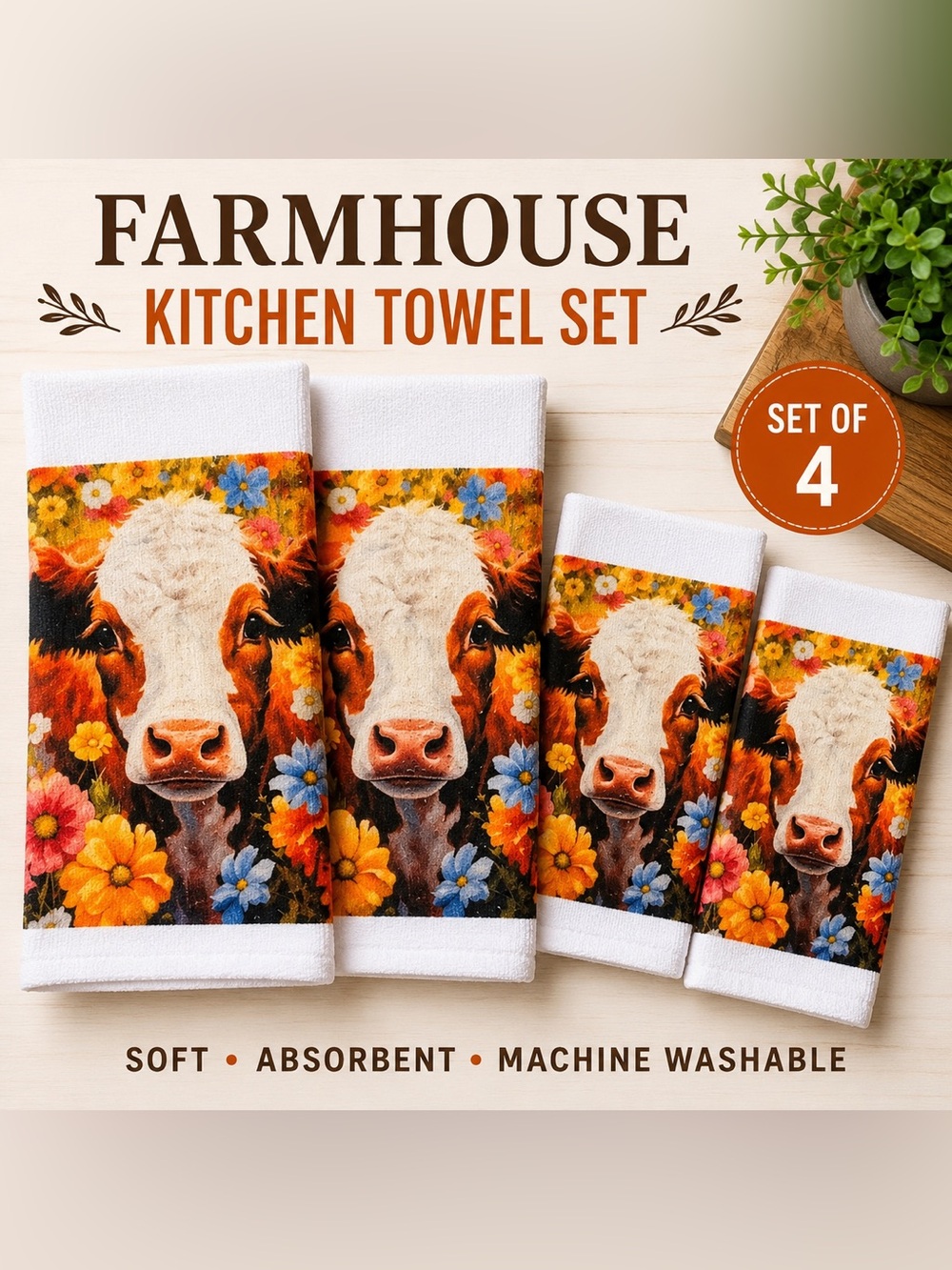 Customized microfiber kitchen towel set